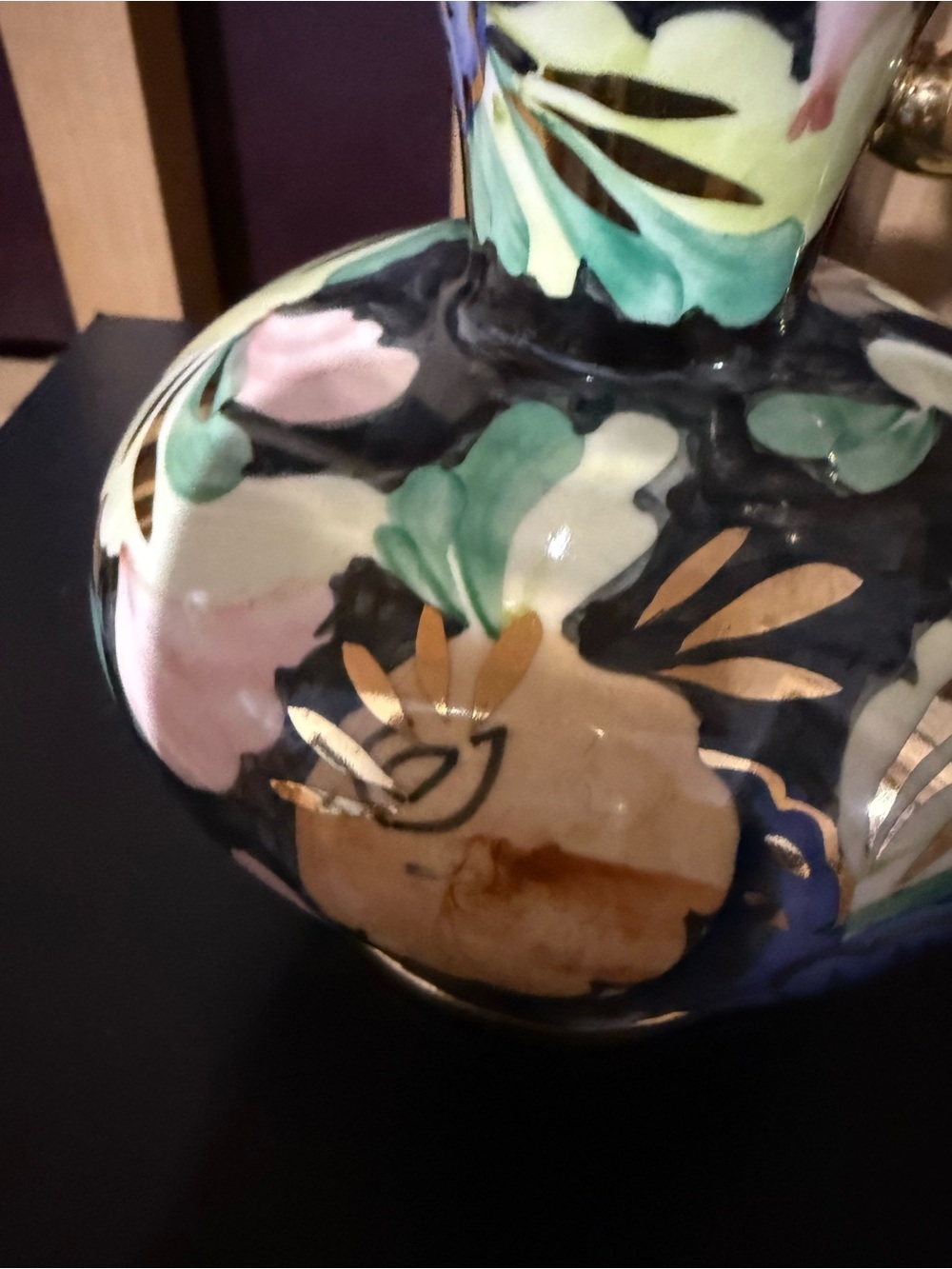 Hand-Painted Vintage Art Deco Belgium Ewer Pitcher C.M. Bergen - Picture 4 of 11